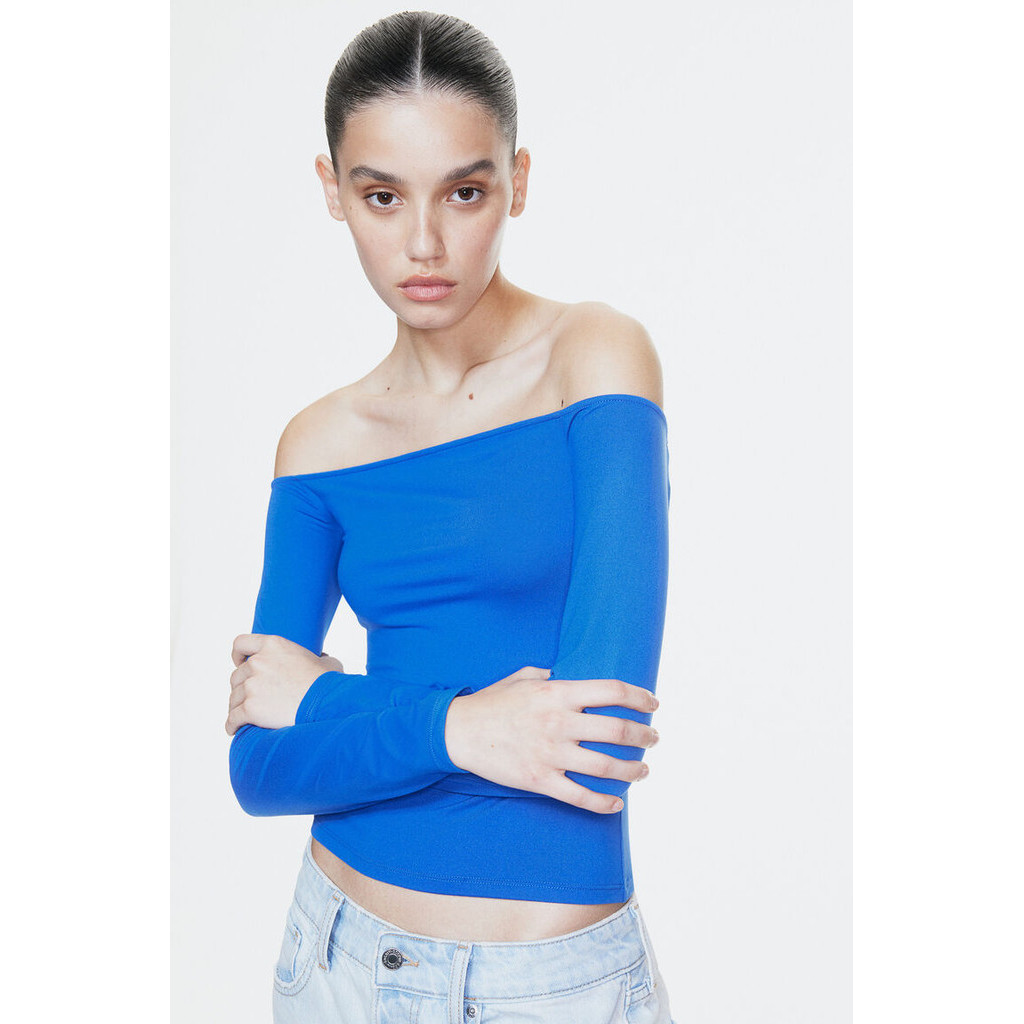 H&M Woman Off-the-shoulder jersey top 1228437_1