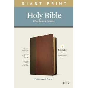 KJV Personal Size Giant Print Bible, Filament Edition, Brown