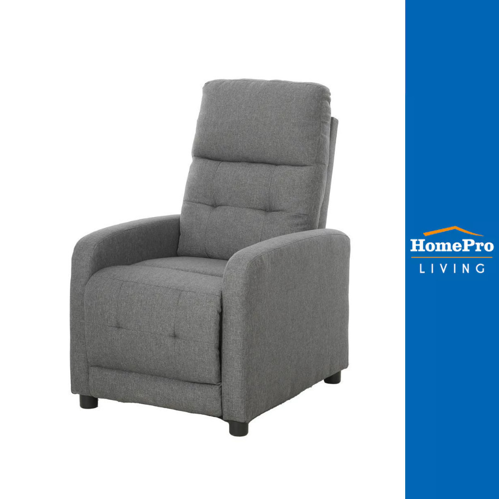 [จัดส่งพร้อมประกอบ] HomePro เก้าอี้พักผ่อน RECLINER MUZAN สีเทา แบรนด์ FURDINI