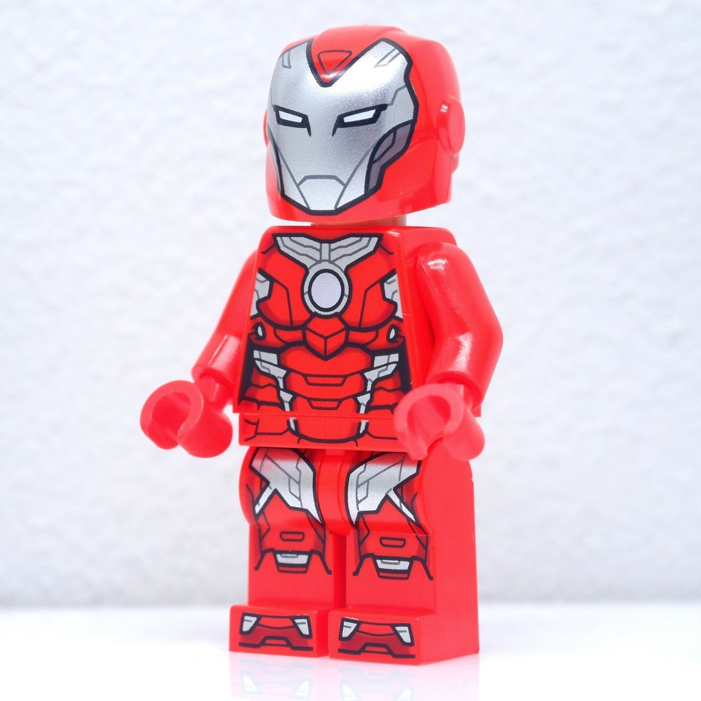 ( Ploybrick Minifigure ของแท้ ) Marvel Rescue Red Armor Iron Man