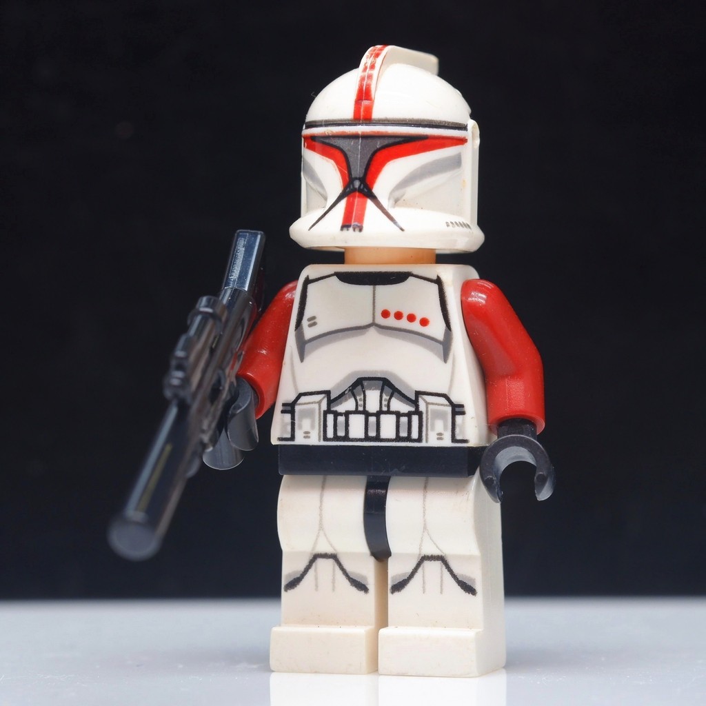 ( Ploybrick Minifigure ของแท้ ) Star Wars Clone Trooper Captain (75021) *Used