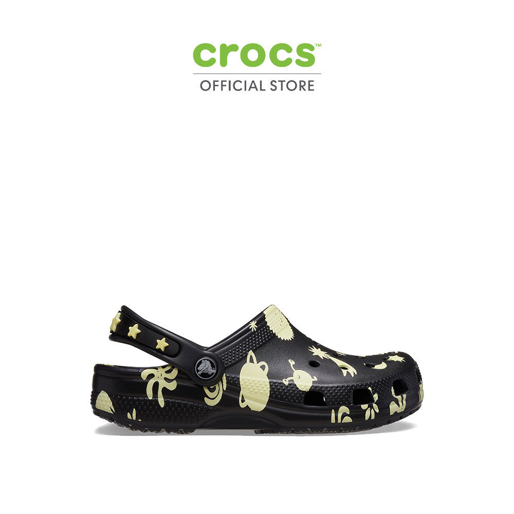 CROCS รองเท้าลำลองเด็ก CLASSIC GLOW SPACE CLOG รุ่น 210355001 - BLACK