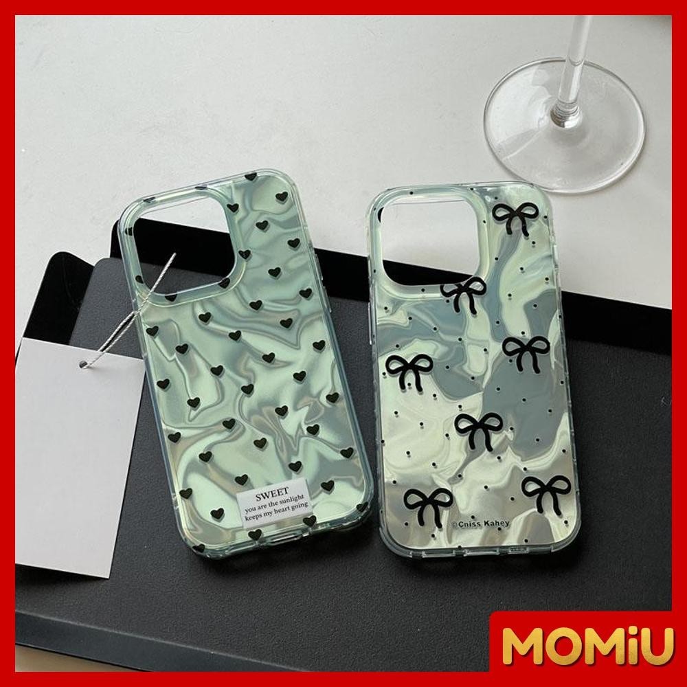 MOMiU - เคสโทรศัพท์ที่รองรับ เคส OPPO A1K A9 A15 A17 A31 A38 A57 Reno 5 สเตอริโอเลเซอร์สุดหรู โบว์รักแสนสวย
