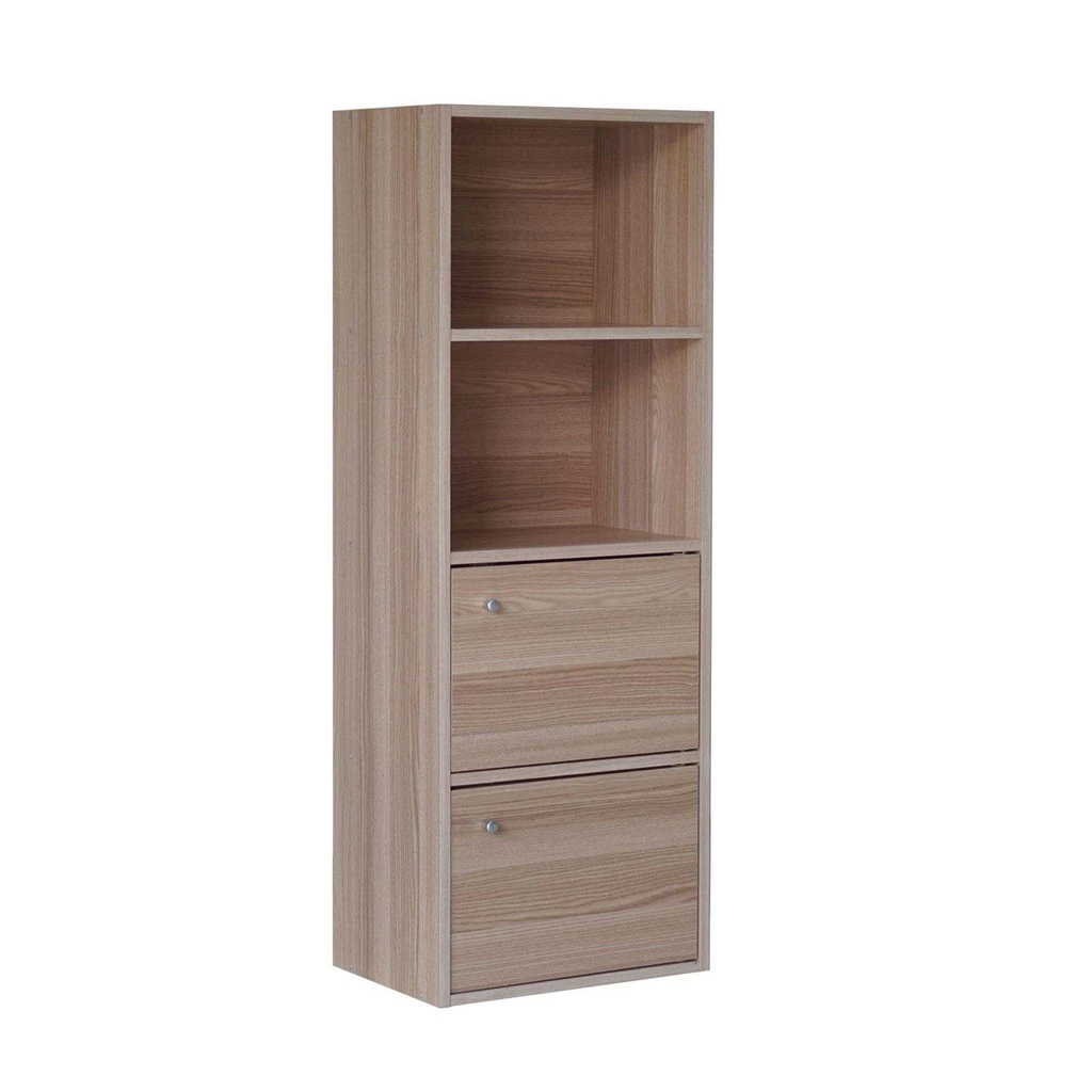 ชั้นอเนกประสงค์ 4 ชั้น บานผสม KASSA ขนาด 42 x 29 x 115 ซม. สีไวท์เมเปิล