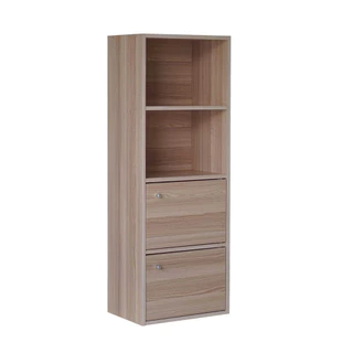 ชั้นอเนกประสงค์ 4 ชั้น บานผสม KASSA ขนาด 42 x 29 x 115 ซม. สีไวท์เมเปิล