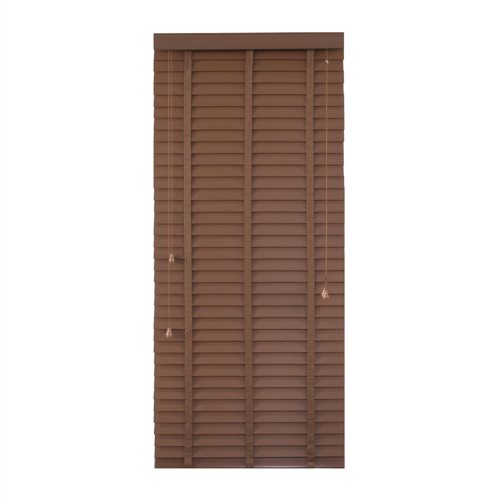 KASSA HOME มู่ลี่ PVC ลายไม้เส้นใหญ่ รุ่น BG004-BR ขนาด 70 x 240 ซม. สีน้ำตาล