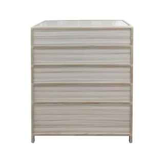 ตู้รองเท้าอะลูมิเนียม 5 ชั้น EIFFEL CALINA รุ่น KTAC7501-5 ขนาด 82 x 33 x 110 ซม. สีลายไม้
