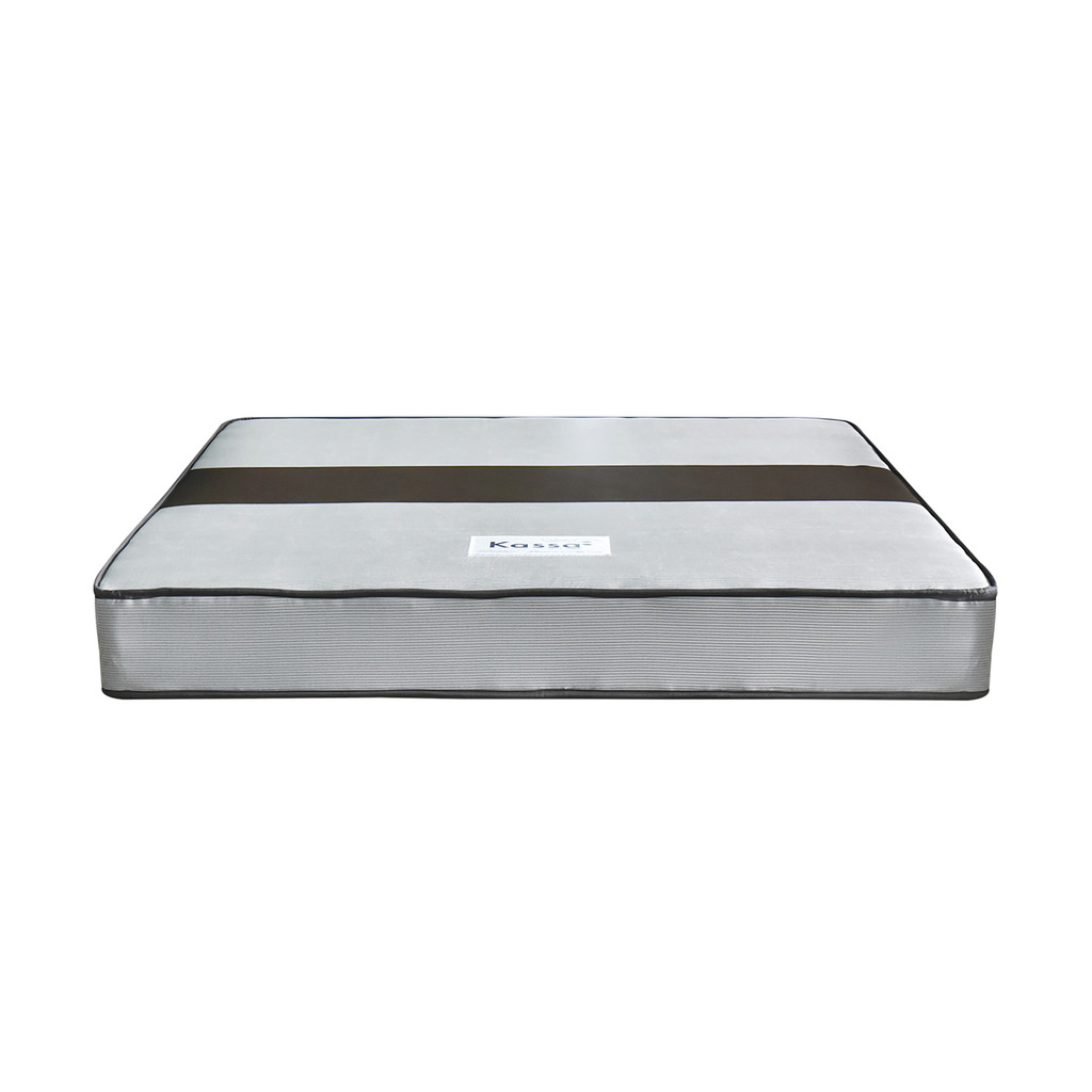 ที่นอนสปริง 6 ฟุต หนา 9 นิ้ว KASSA HOME รุ่น ริ้วเทาคาด PVC