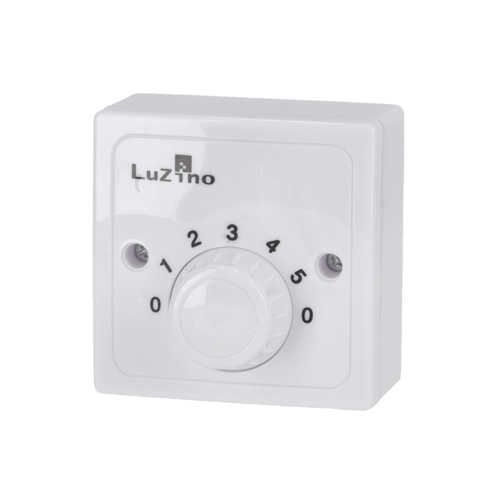 LUZINO สวิตช์ผนังพัดลมเพดาน 5 ระดับ รุ่น TW-WC-WH CBB61 3uF สีขาว