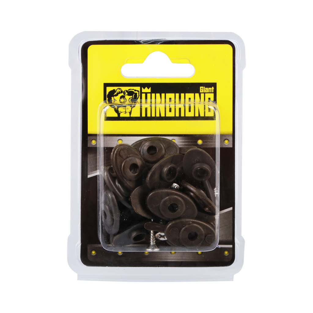 GIANT KINGKONG ลูกบิดหางปลา รุ่น BW15 ขนาด 3 ซม. (แพ็ค 15 ตัว) สีน้ำตาล