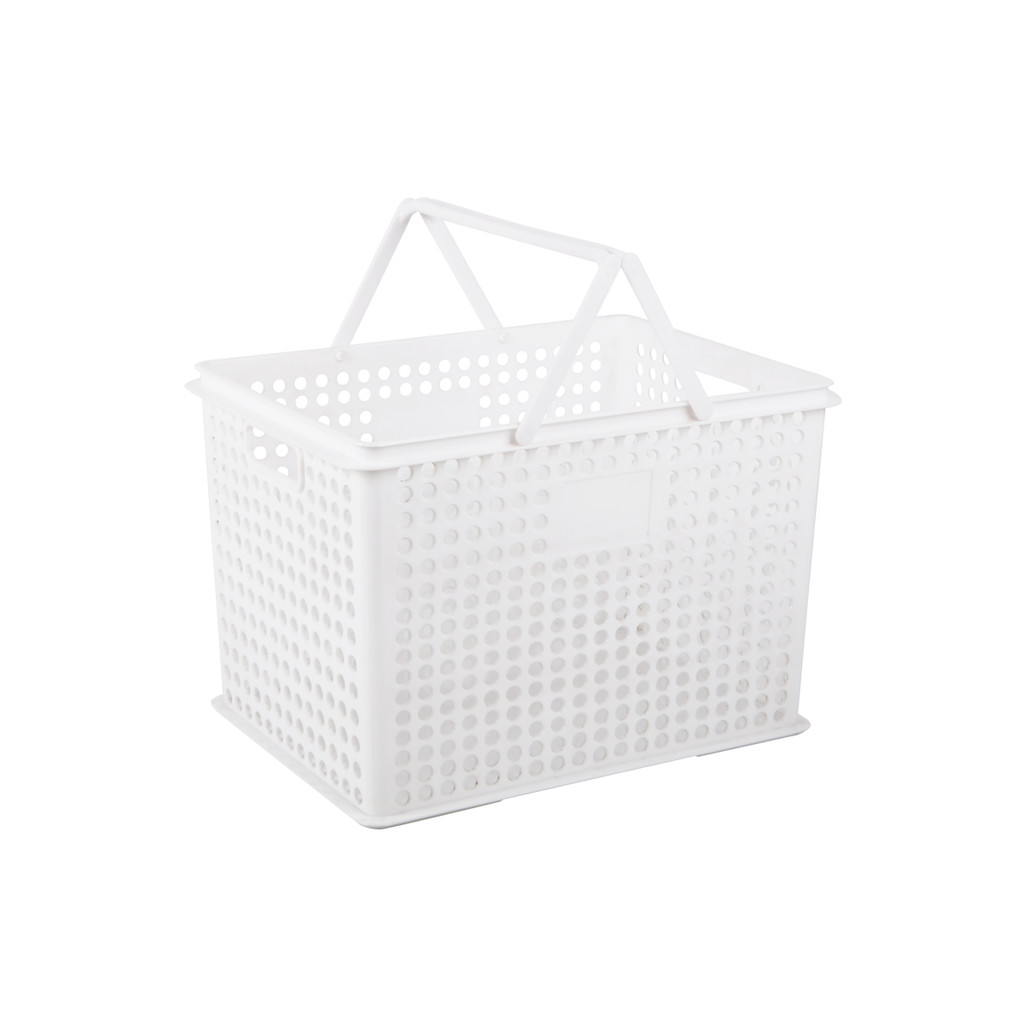 KASSA HOME ตะกร้าอเนกประสงค์ทรงเหลี่ยมพร้อมหูหิ้ว  รุ่น Circle API-5080L ขนาด 39.5 x 27.5 x 26.5 ซม.