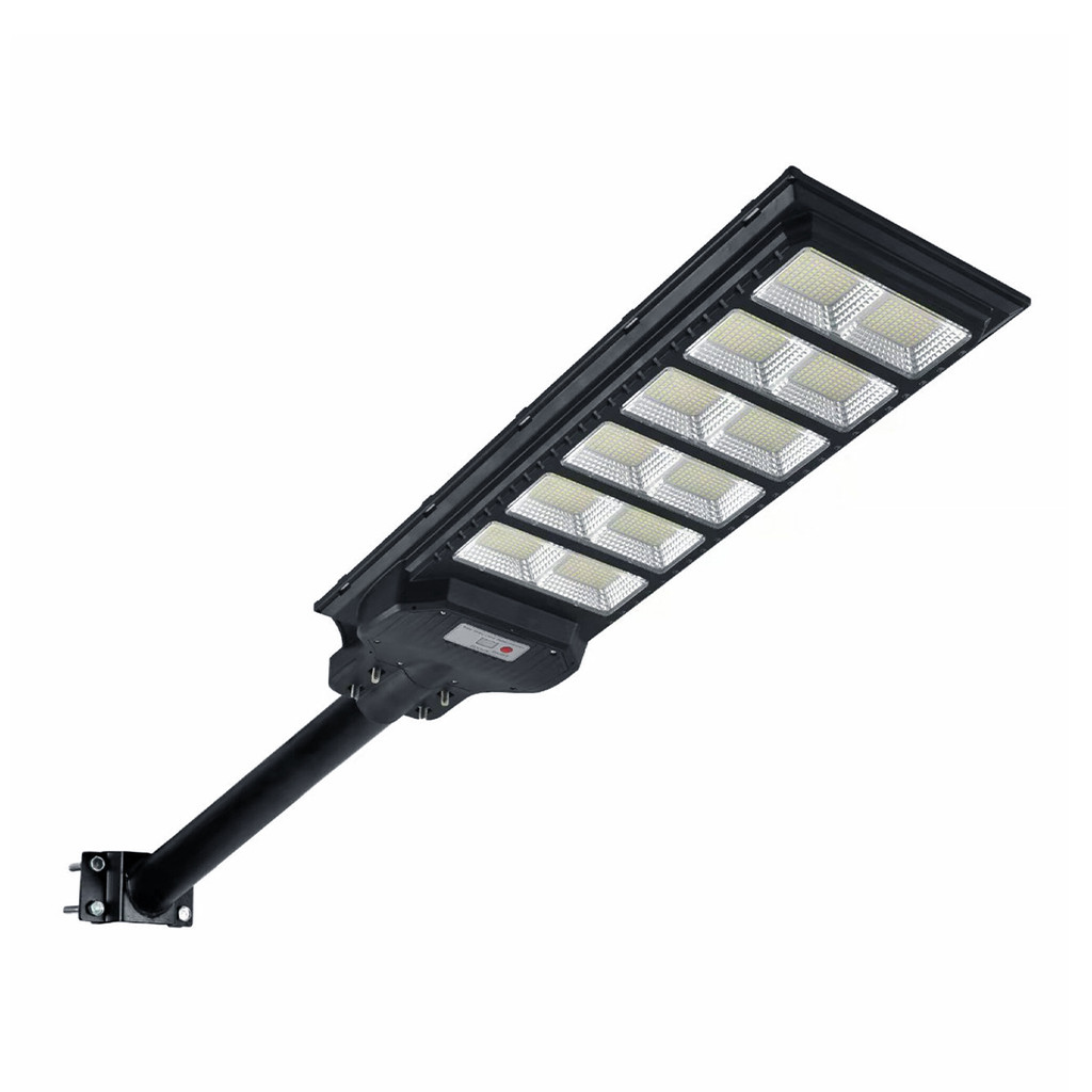 โคมไฟถนนโซลาร์เซลล์พร้อมขาจับ LED 300W DL LUZINO รุ่น ST-HXT0301-300W สีดำ