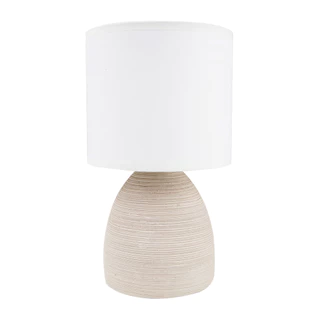LUZINO โคมไฟตั้งโต๊ะ (E27x1) รุ่น DH3545-BE สีขาว - เบจ