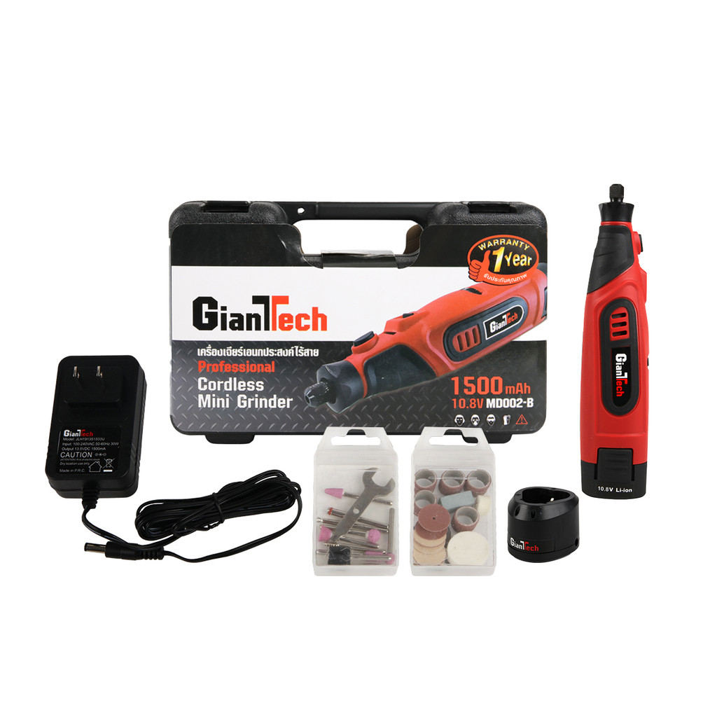 เครื่องเจียรแม่พิมพ์ไร้สาย 10.8V GIANTTECH รุ่น MD002-B (รวมแบต 1.5 Ah x 1)