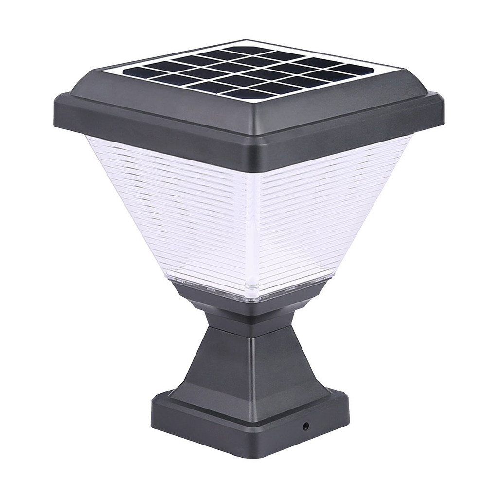 LUZINO โคมไฟสปอร์ตไลท์ปักดินโซลาร์เซลล์(2+1)พร้อมรีโมท 4W Tri-color รุ่น YH0510A/Remote สีดำ