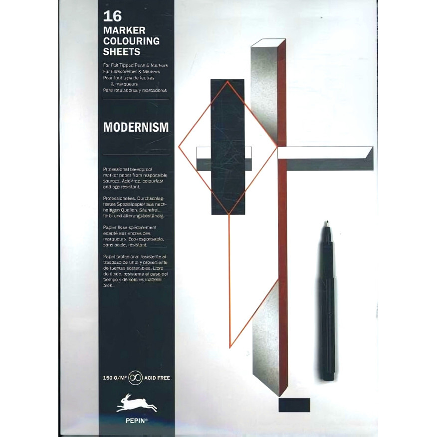 BBW หนังสือ Marker Colouring Books: Modernism ISBN: 9789460098840