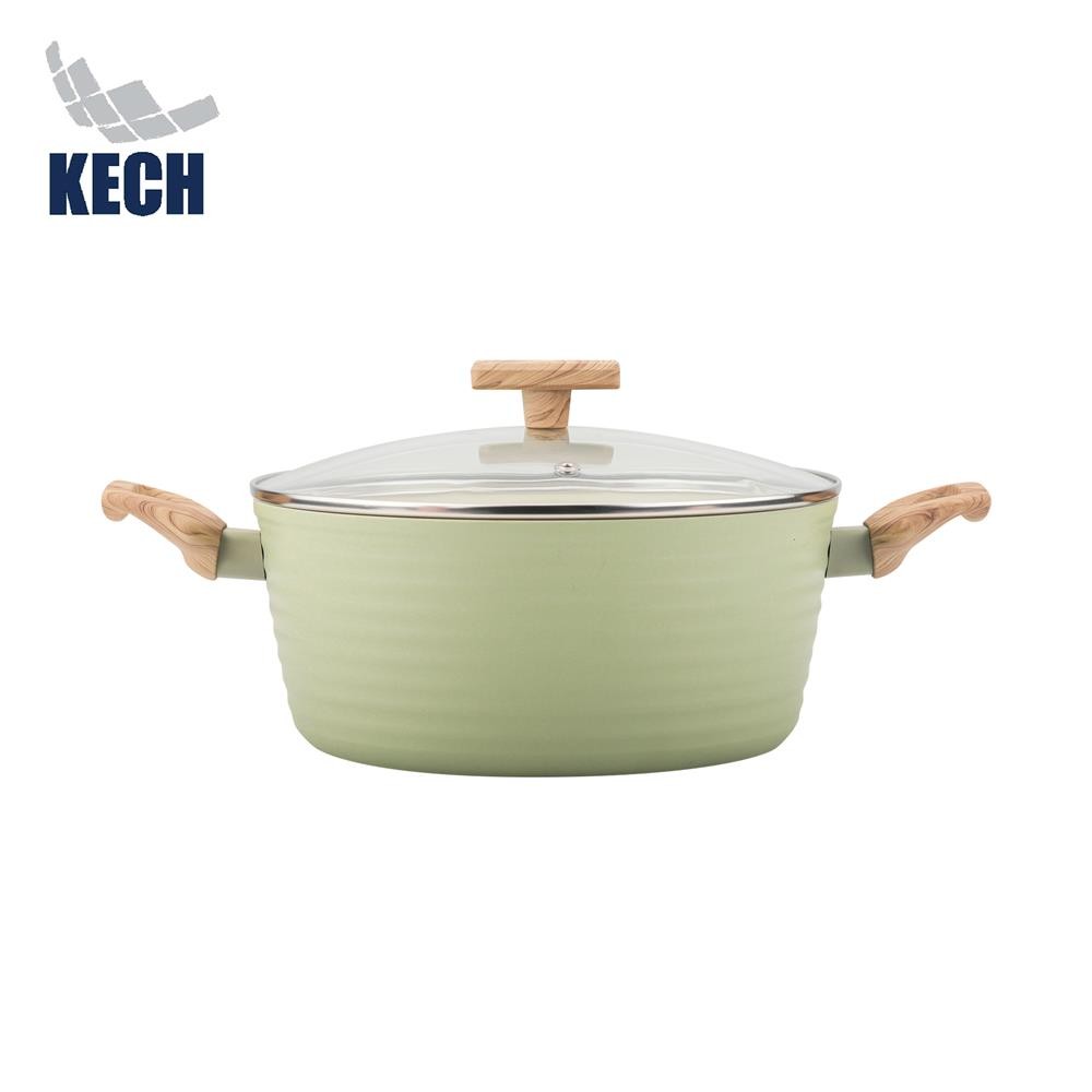 HomePro หม้อ 22 ซม.  ELLE IH สีเขียว แบรนด์ KECH
