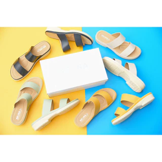 รองเท้าเเฟชั่นผู้หญิงเเบบเเตะสวมส้นปานกลางสำหรับผู้ใหญ่ No. 10-19 NE&NA Collection Shoes