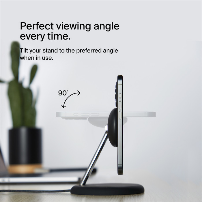 Belkin NEW แท่นชาร์จไร้สายรุ่นใหม่ ชาร์จเร็ว เทคโนโลยี Qi2 Pro New 3in1 Magnetic Wireless Charging Stand รุ่น WIZ023