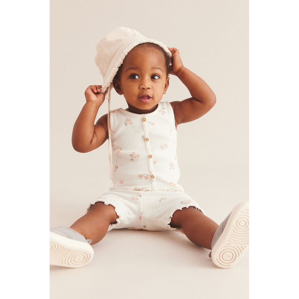 H&M(เอชแอนด์เอ็ม) เซ็ตผ้ายืดคอตตอนแพ็ก 2 ตัว เด็กอ่อน 1237381_1