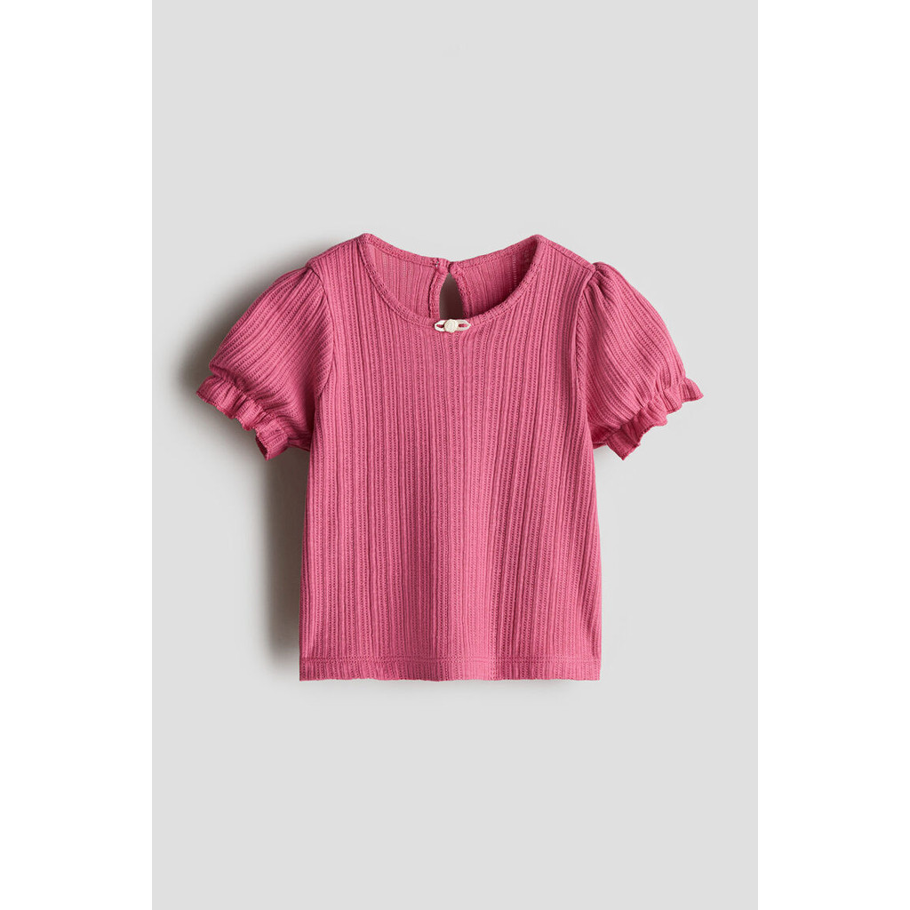 H&M(เอชแอนด์เอ็ม) เสื้อยืดเนื้อผ้าลายผิวสัมผัส เด็กอ่อน 1274001_1