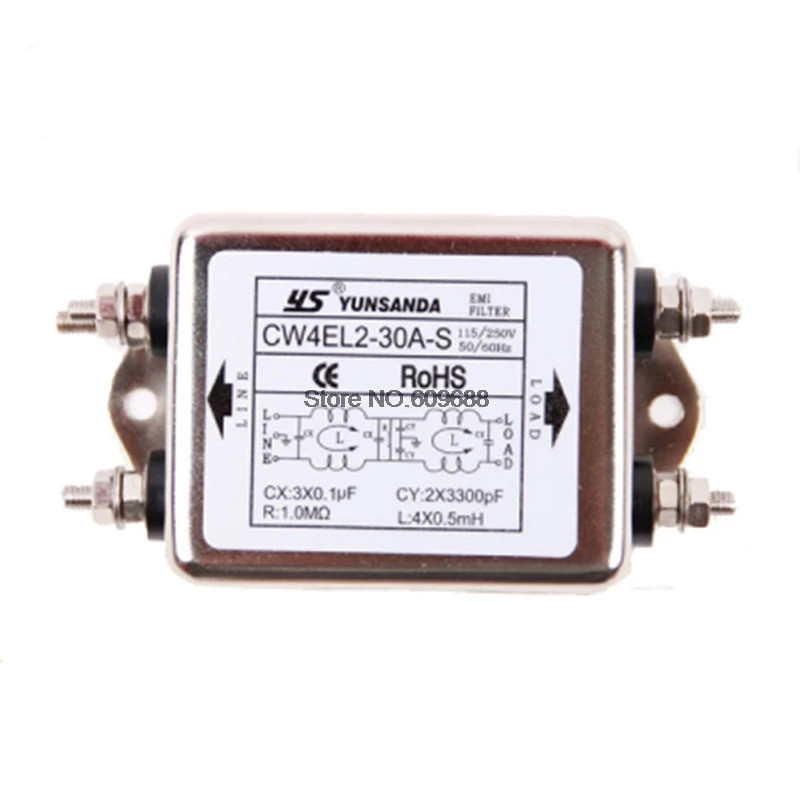 <0>ตัวกรองไฟฟ้า EMI CW4-20A/6A/10A/3A/30A-T แบบแทรก 220V