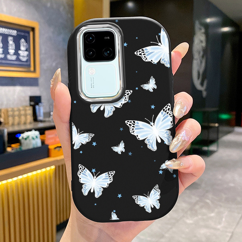 เคสสำหรับ VIVO V30 Pro 5G V29 Pro V29e V27 PRo 5G V23 V23i V20 Pro S1 S7 เคสโทรศัพท์ลายผีเสื้อ