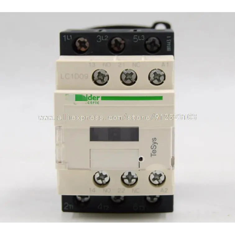 ⁂ LC1D09M7C LC1D09M7 TeSys D คอนแทค100% LC1D เดิมชุดสามเสา AC คอนแทค9A 220V 50/60Hz