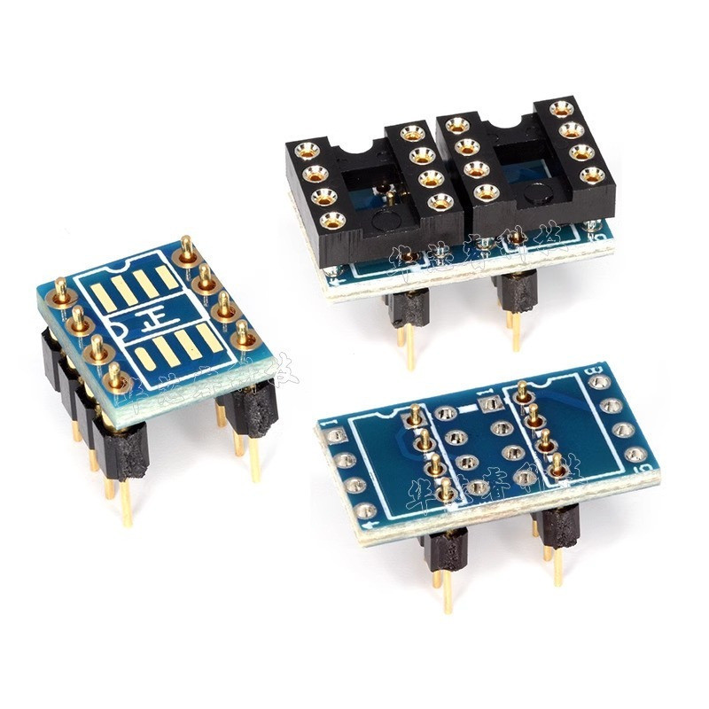 อะแดปเตอร์ Dual Output SOP8 to DIP8 สำหรับ OPA627/604, AD797, LME49710, NE5534 อุปกรณ์อิเล็กทรอนิกส์