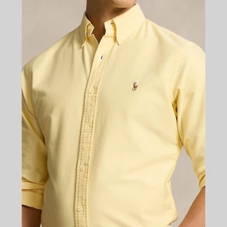 Polo Ralph Lauren เสื้อเชิ้ตผู้ชาย Custom Fit Oxford Shirt รุ่น MNPOWOV16823593 สีเหลือง
