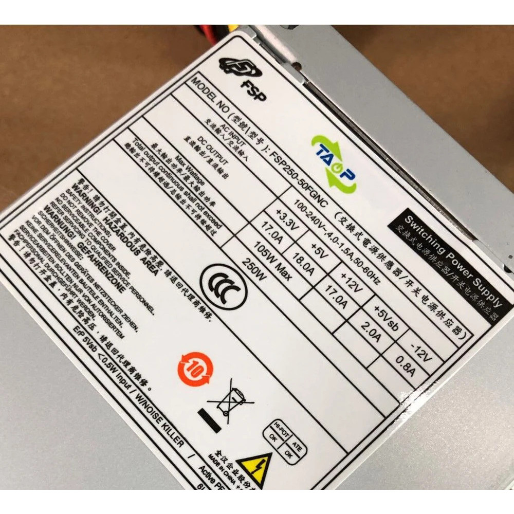 แหล่งจ่ายไฟสลับ 1U FLEX 250W FSP250-50FGNC PSU