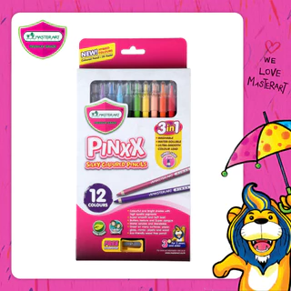 Master Art มาสเตอร์อาร์ต ดินสอสี Pinxx 12 สี ระบายนํ้าได้ สำหรับเด็กเล็ก 3 ขวบขึ้นไป สีเสริมพัฒนาการ