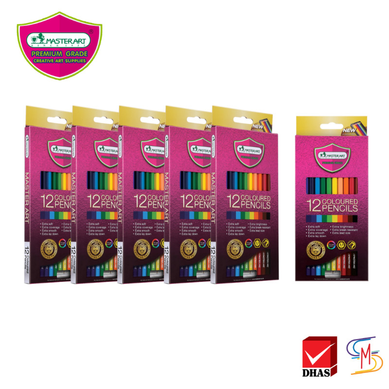 (แพ็ค6) Master Art มาสเตอร์อาร์ต สีไม้ ดินสอสีไม้ 12 สี จำนวน 6 กล่อง