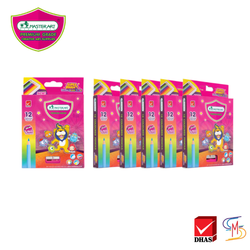 (แพ็ค6) Master Art มาสเตอร์อาร์ต สีไม้ ดินสอสีไม้ แท่งสั้น 12 สี จำนวน 6 กล่อง