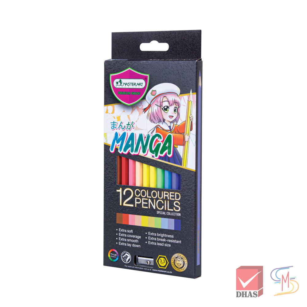 Master Art มาสเตอร์อาร์ต สีไม้ ดินสอสี 12 สี รุ่นมังงะ รูปที่ 4