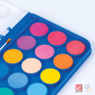 Master Art มาสเตอร์อาร์ต สีน้ำ สีน้ำก้อน 24 สี กล่องพลาสติก แถมพู่กัน (1 กล่อง)