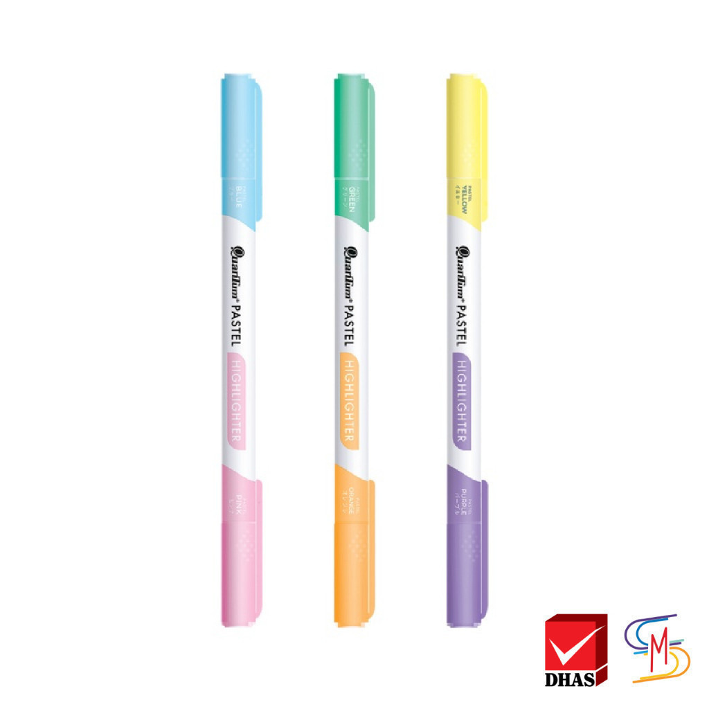 Quantum ควอนตั้ม ปากกา ปากกาไฮไลท์ ปากกาเน้นข้อความ 2 หัว QH790