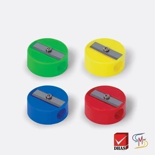 Elfen กบเหลา กบเหลาดินสอ EF-S2 กลม คละสี 48 ชิ้น (1 กระปุก)