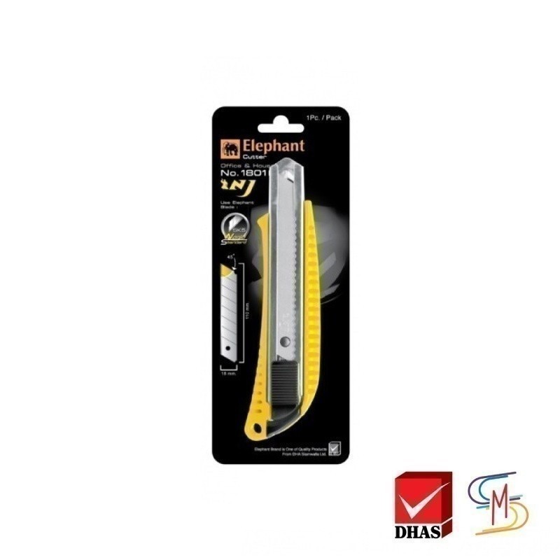 Elephant ตราช้าง คัตเตอร์ รุ่น 1801 18 มม. คละสี (1 อัน) - รูปที่ 3