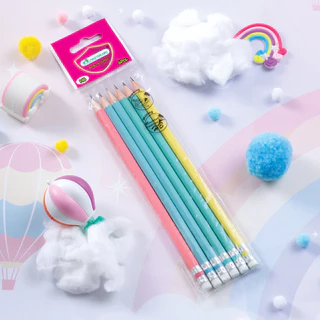 Master Art มาสเตอร์อาร์ต ดินสอ ดินสอดำ HB สีพาสเทล (6 แท่ง/แพ็ค)