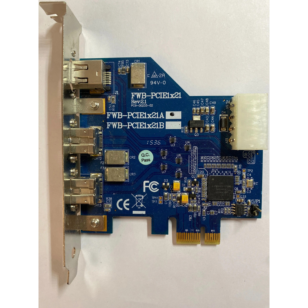 แผงควบคุมอุตสาหกรรม FWB-PCIE1X21A FWB-PCIE1X21B Pci-e ถูกถ่ายโอนไปยังการ์ดการเข้าซื้อกิจการ 1394B คุ
