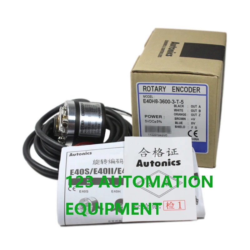 ของแท้ใหม่ Autonics E40H8-300-3-N-5 1000-3-V-24 3600-3-T-5 สวิตช์เข้ารหัสโรตารีอุตสาหกรรมแบบกลวง