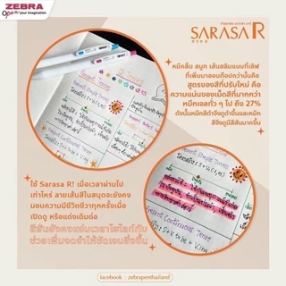 ปากกาเจล Sarasa R ขนาด 0.4 MM Set 7 สีพร้อมแพคเกจ และแยกแท่ง