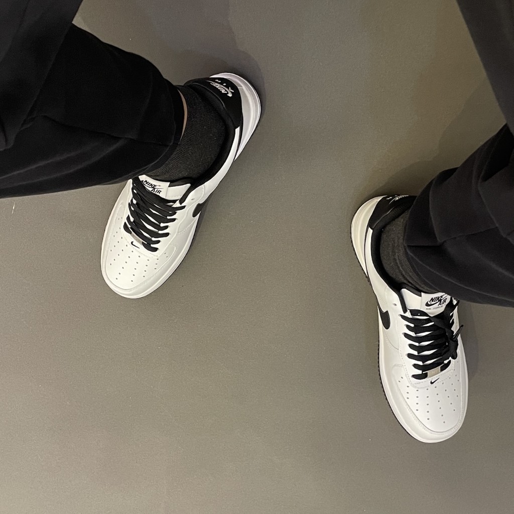 🥇ของแท้ 100%🌠Air Force 1 white blackรองเท้ากีฬา รองเท้าลำลอง ส่วนลดสำหรับผลิตภัณฑ์ใหม่ 🚚 ส่งไวจากไทย