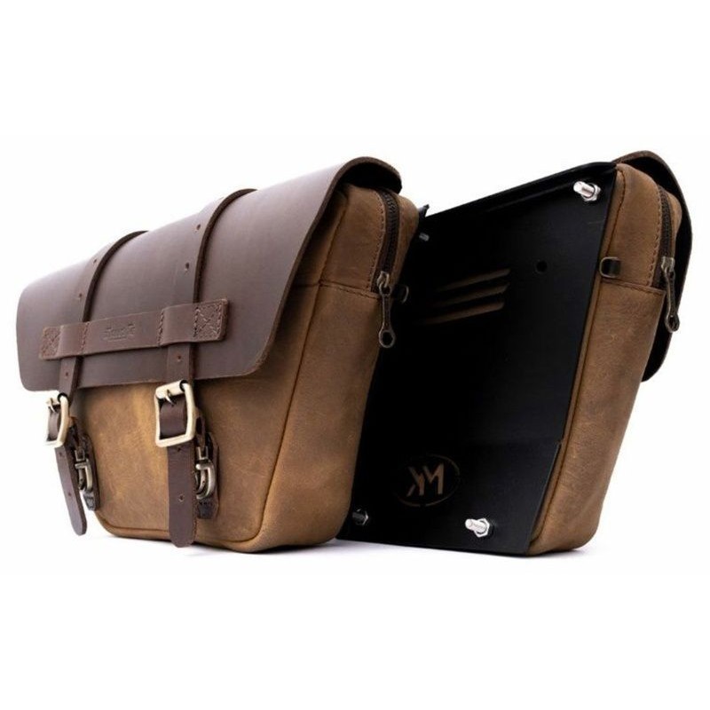 MOTORIMODA [TRIP MACHINE] กระเป๋าหนังข้าง WINGMAN (คู่) สำหรับ ROYAL ENFIELD CONTINENTAL GT 650 / IN