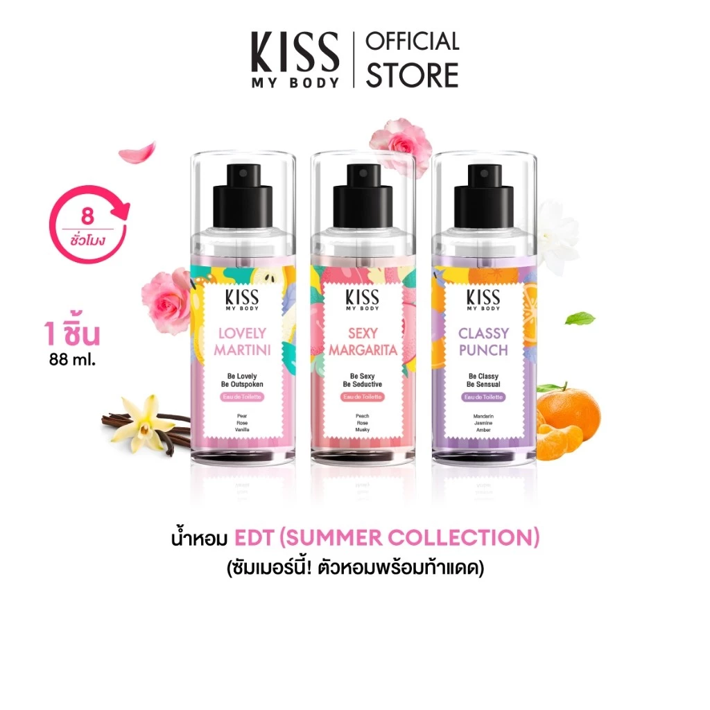[น้ำหอม 33 กลิ่น] Kiss My Body น้ำหอม Body Mist & Genderless EDT & Summer EDT 88 ml. (เลือกกลิ่นได้) thumbnail 5