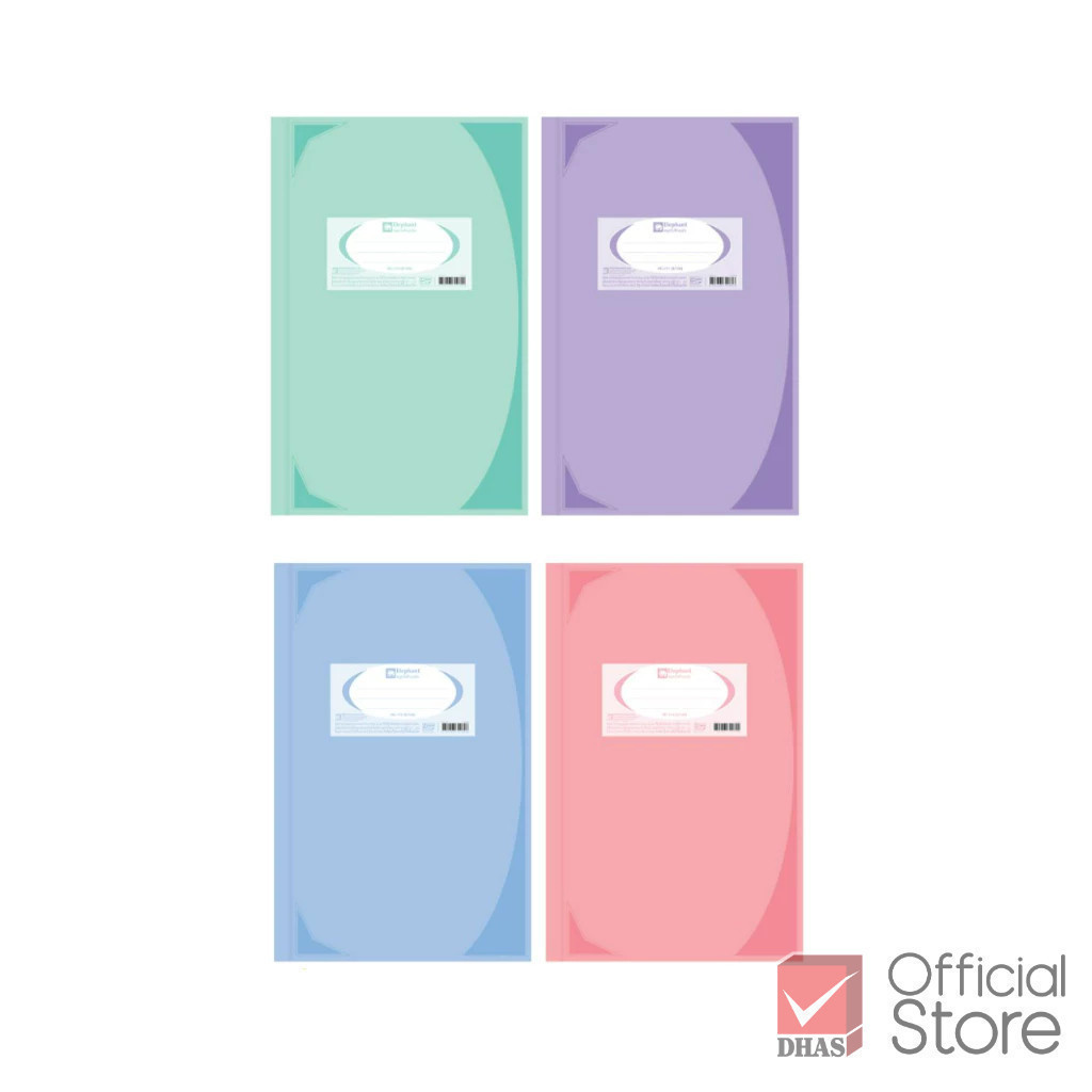 Elephant สมุดบัญชี สมุดมุมมัน 70G 5/100S HC จำนวน 1 เล่ม