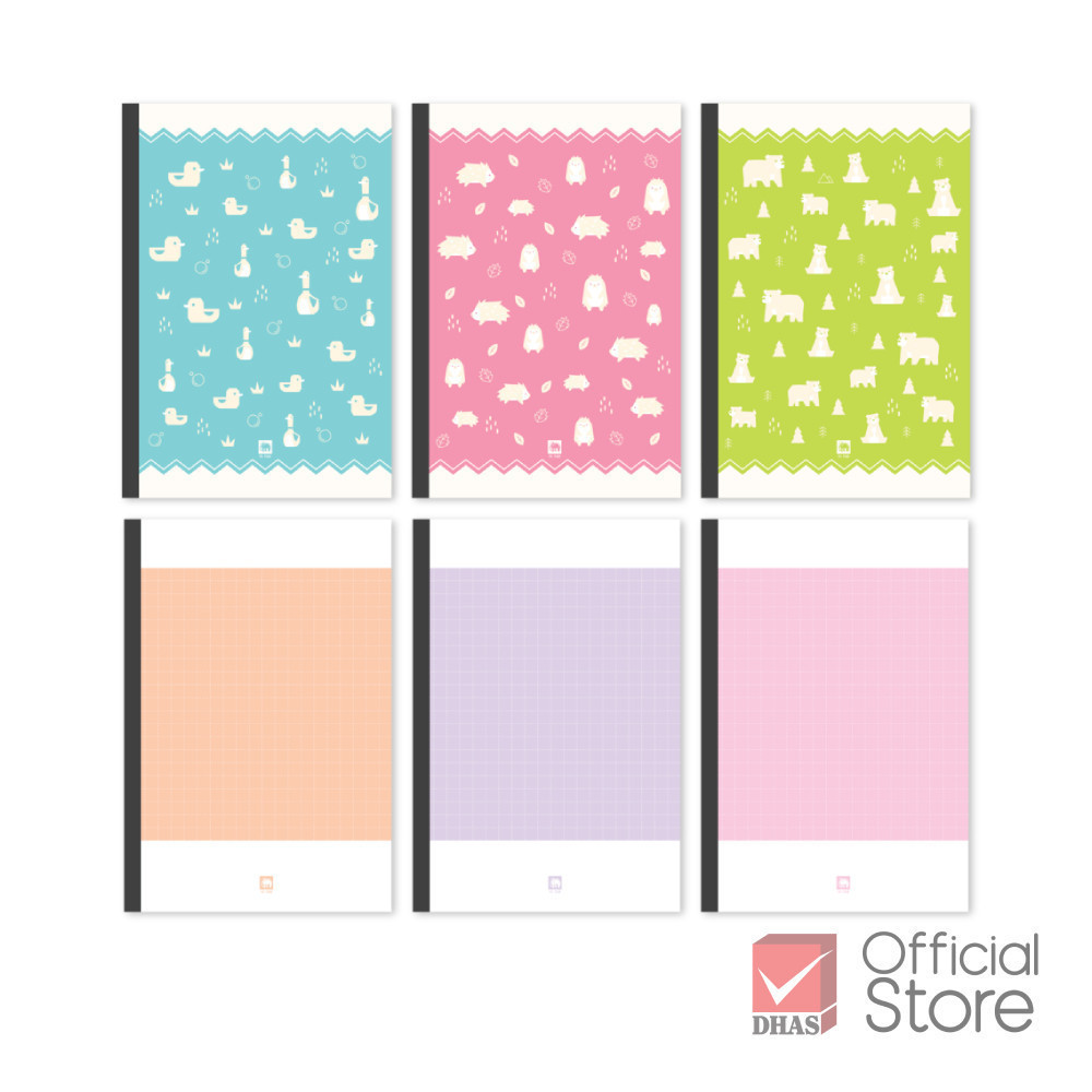 Elephant สมุด สมุดนักเรียน สมุดบันทึก สมุดโน๊ต C9 60G 40S H-102 คละสี จำนวน 1 เล่ม