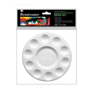 Renaissance จานสี จานสีนํ้า ทรงกลม RNS-D1 ขนาด 17cm. จำนวน 1 ชิ้น