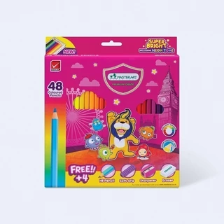 Master Art สีไม้ ดินสอสีไม้ แท่งยาว 48 สี รุ่นซุปเปอร์ไบรท์ จำนวน 1 กล่อง